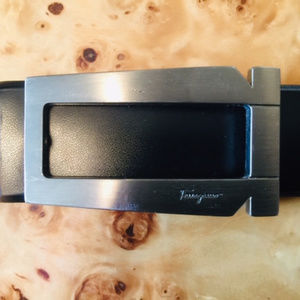 Men's Salvatore Ferragamo black leather belt